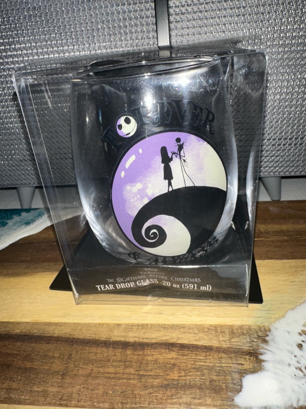 Disney The Nightmare Before Christmas Purple & Black Teardrop Glass